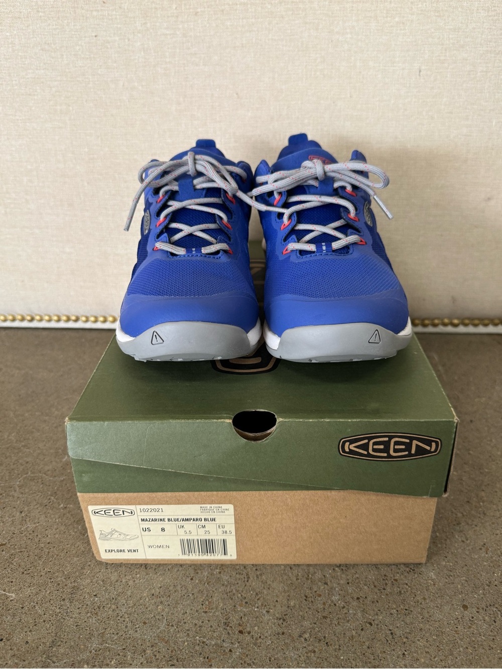 Keen Royal Blue Lace-Up Sneakers with Gray Accents
